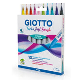 Rotulador Giotto Turbo Soft Brush 10 Colores Surtidos | Giotto | Pack 1 Unidades